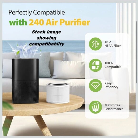 2 HEPA Replacement Filters for PuroAir 240, 3-in-1 Filtration System - Picture 7 of 7